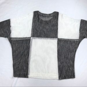 Joseph Ribkoff Women’s Black/White Mesh Top Sz 10